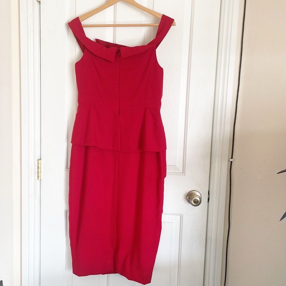 Black Halo Red Midi Dress - Picture 5 of 11